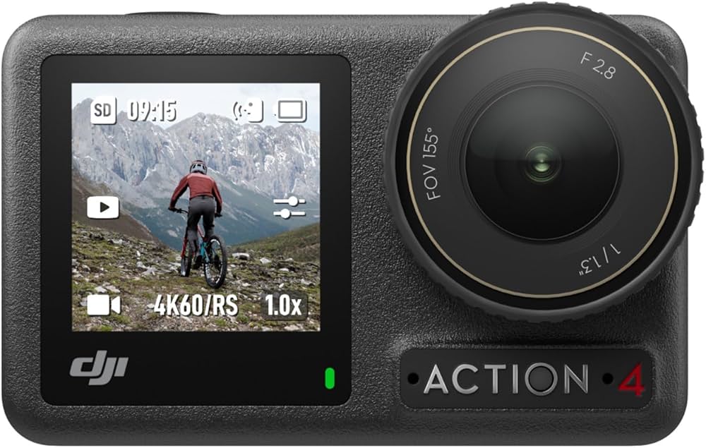 Dji Osmo Action 4 Standard Combo - 4K/120fps Waterproof Action Camera With 1/1.3-Inch Sensor, 10-bit & D-Log M Color Performance, Long-Lasting Battery, UAE Version With Official Warranty Support