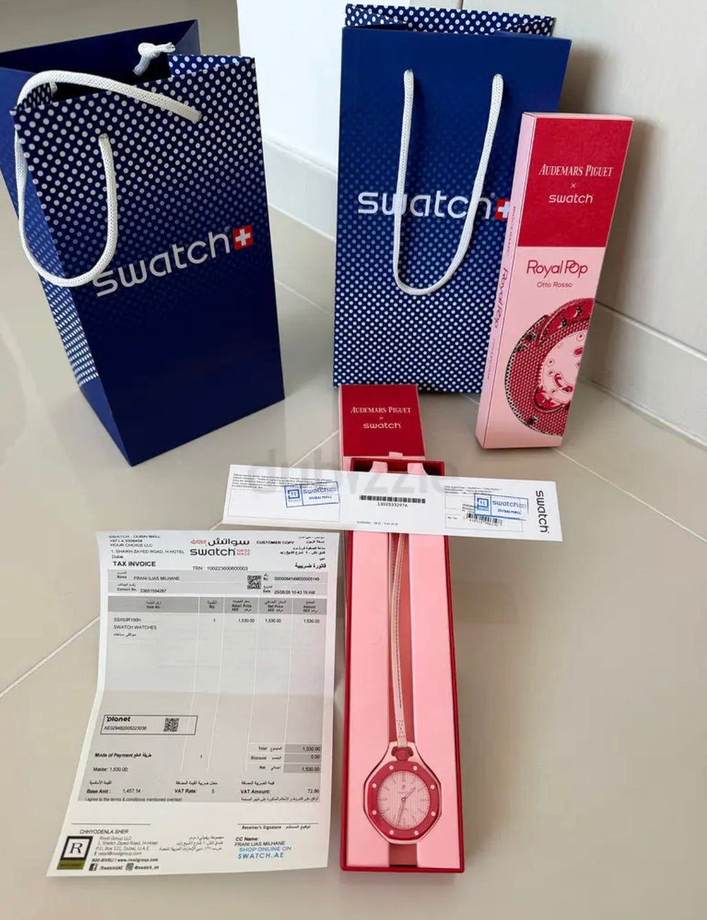 Audemars Piguet (AP) x Swatch Royal Pop Watch With Bracelet/Strap
