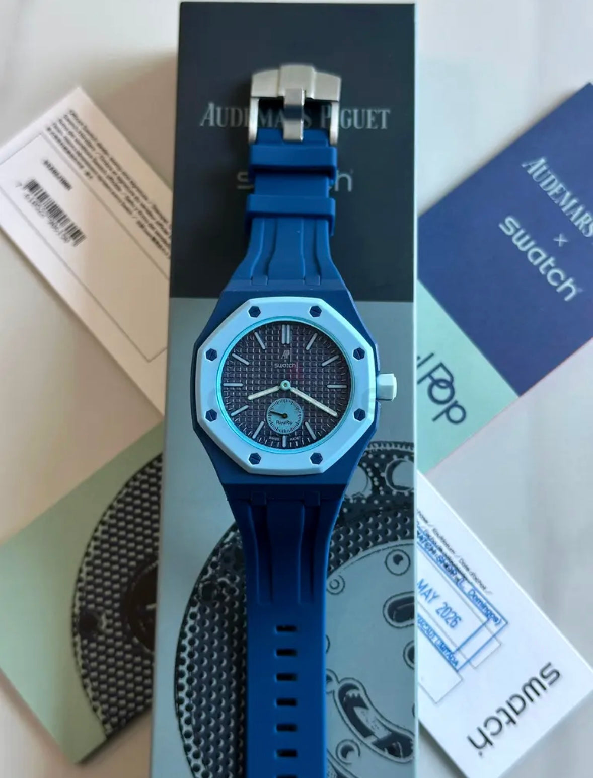 Audemars Piguet (AP) x Swatch Royal Pop Watch With Bracelet/Strap